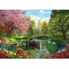 Waldsee und Blumen Diamond Painting