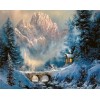 Schneelandschaft - Diamond Painting Kit