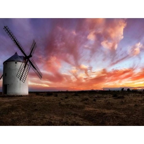 Schöne Himmel & Windmühlenlandschaft