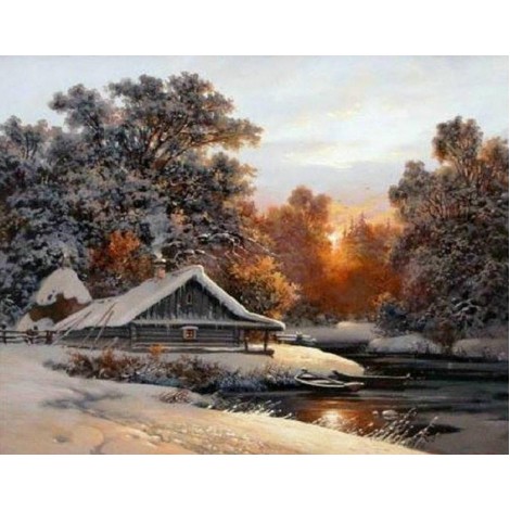 Winterabend Diamond Painting Kit