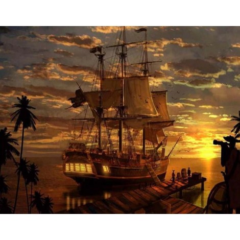 Piratenschiff Diamond Painting