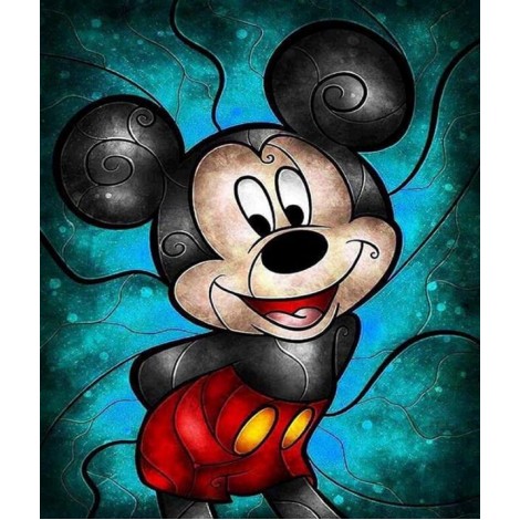 Micky Maus Glasmalerei Diamond Painting