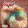 zottelige Comic-Katze Diamond Painting