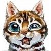 Zwinkernde Katze - Diamond Painting Kit