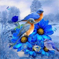 Blaue Blumen & Vögel...